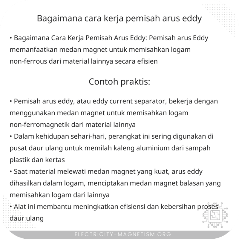 Bagaimana Cara Kerja Pemisah Arus Eddy?