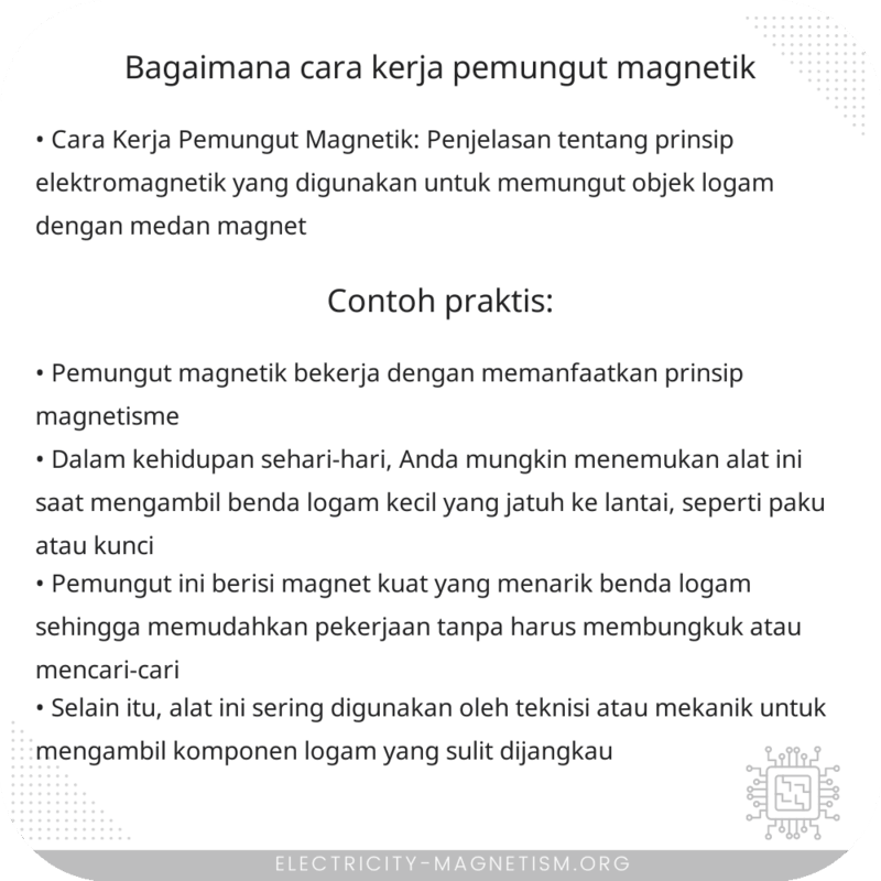 Bagaimana Cara Kerja Pemungut Magnetik?