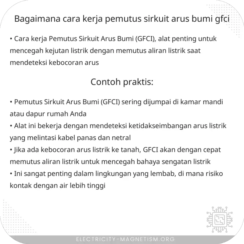 Bagaimana Cara Kerja Pemutus Sirkuit Arus Bumi (GFCI)?
