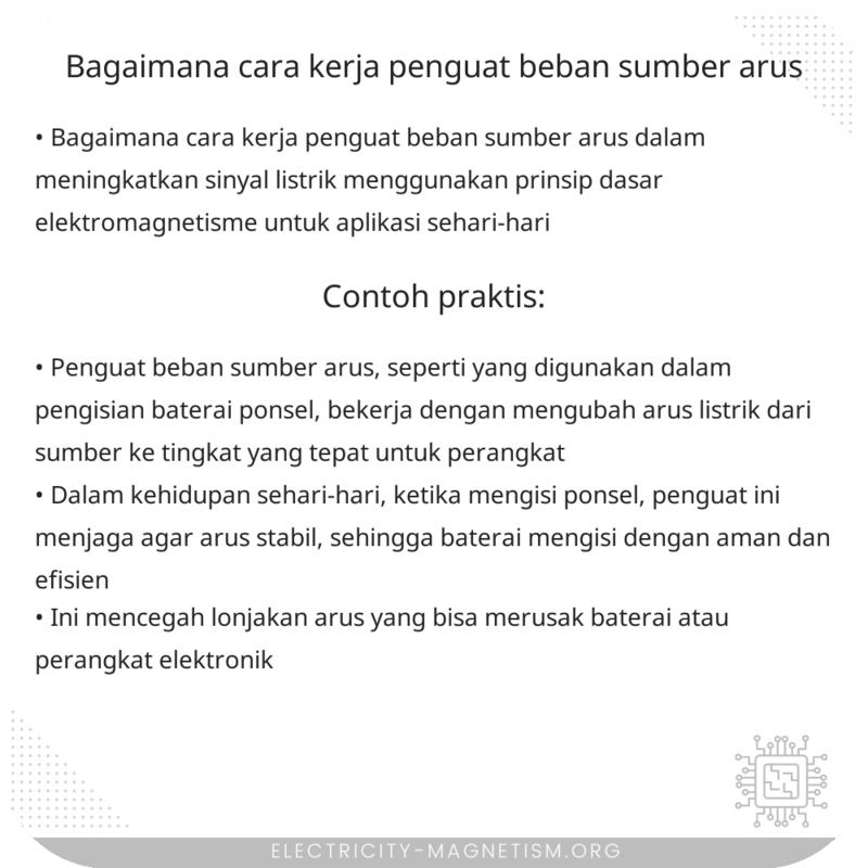 Bagaimana Cara Kerja Penguat Beban Sumber Arus?