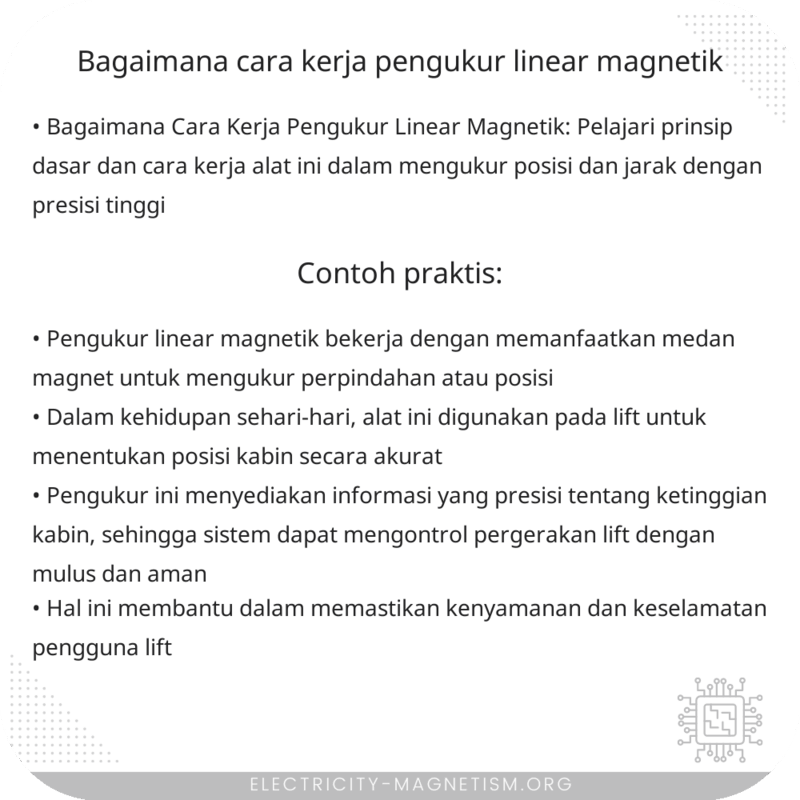 Bagaimana Cara Kerja Pengukur Linear Magnetik?