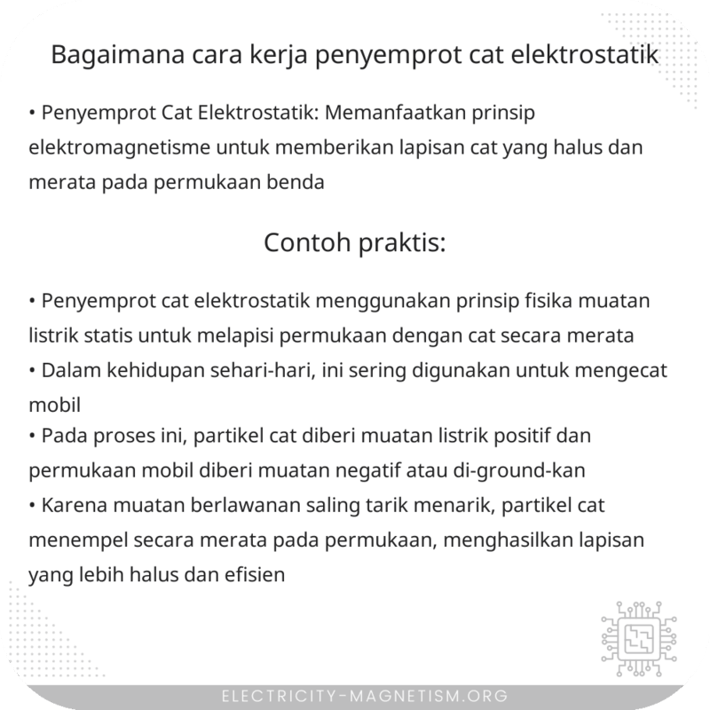 Bagaimana Cara Kerja Penyemprot Cat Elektrostatik?