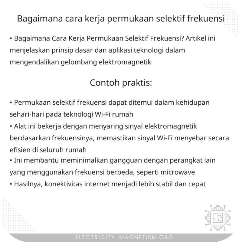 Bagaimana Cara Kerja Permukaan Selektif Frekuensi?