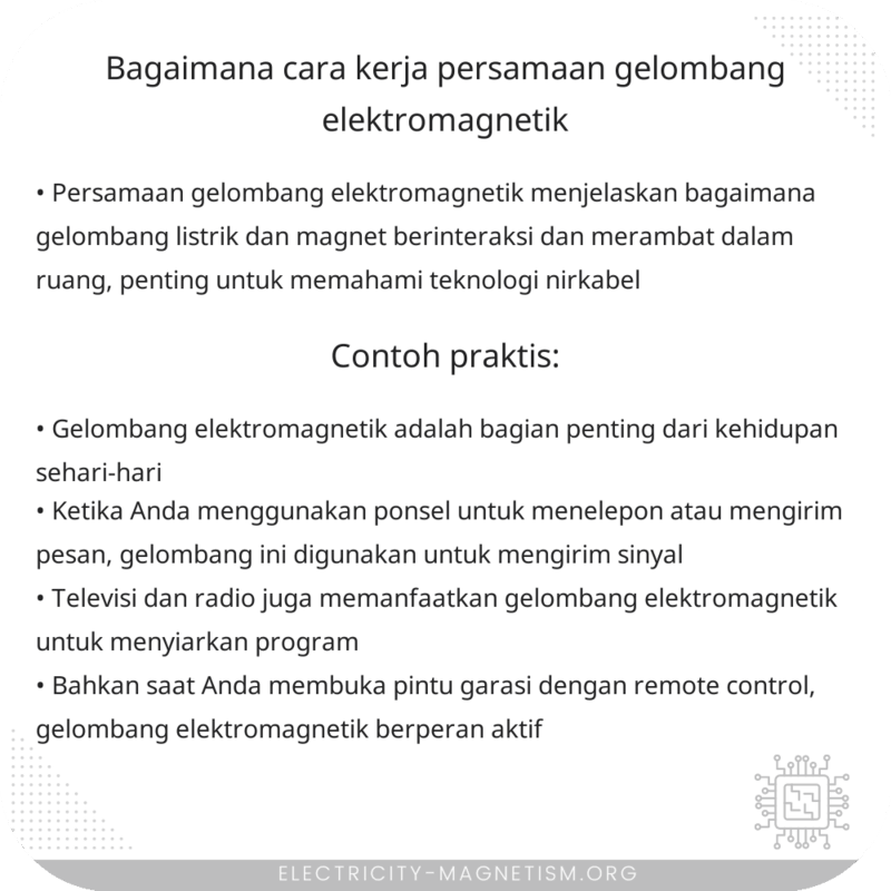 Bagaimana Cara Kerja Persamaan Gelombang Elektromagnetik?
