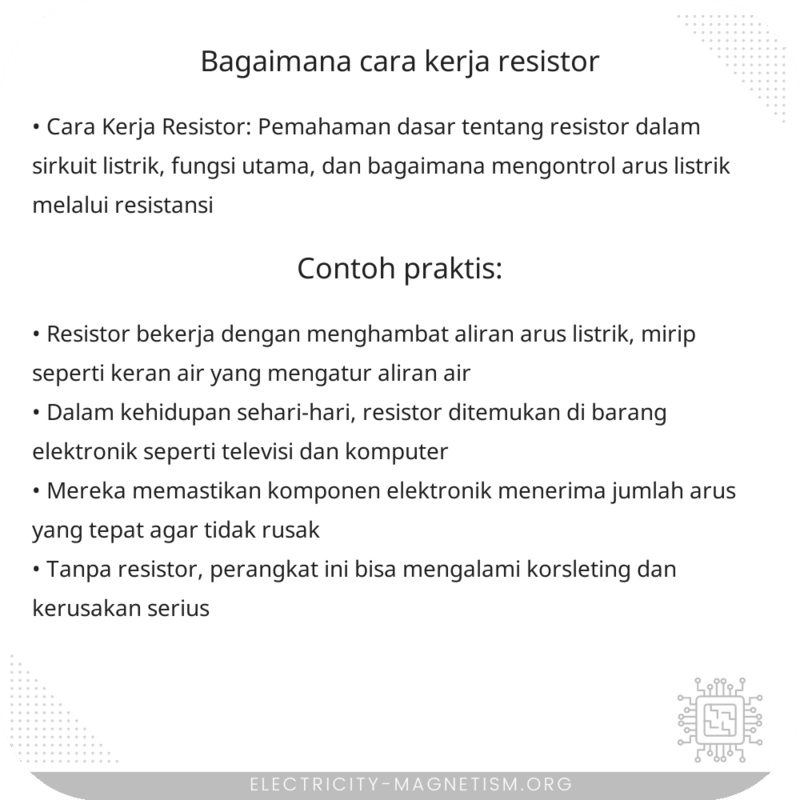 Bagaimana Cara Kerja Resistor?