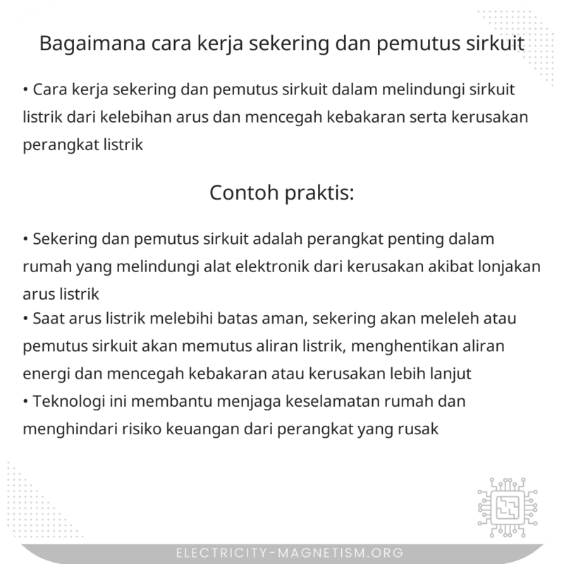 Bagaimana Cara Kerja Sekering dan Pemutus Sirkuit?
