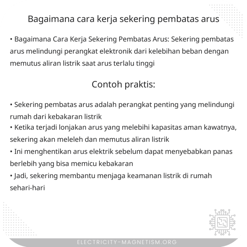 Bagaimana Cara Kerja Sekering Pembatas Arus?