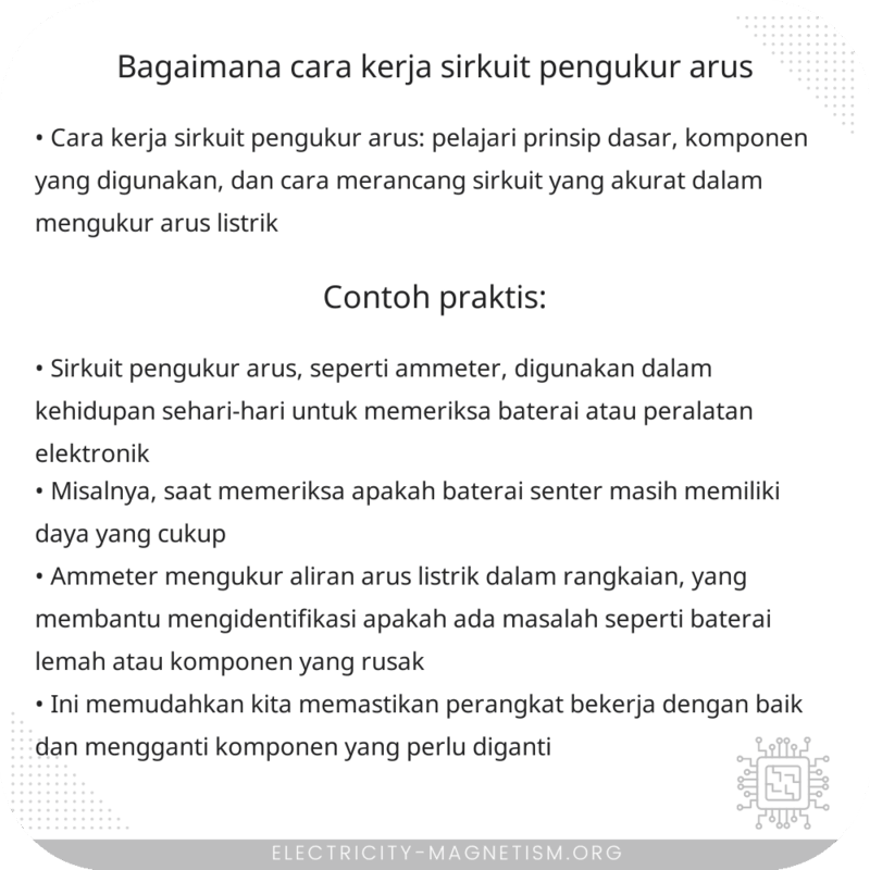 Bagaimana Cara Kerja Sirkuit Pengukur Arus?