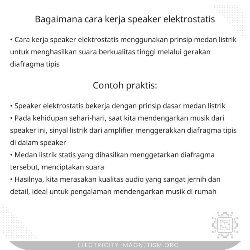 Bagaimana Cara Kerja Speaker Elektrostatis?