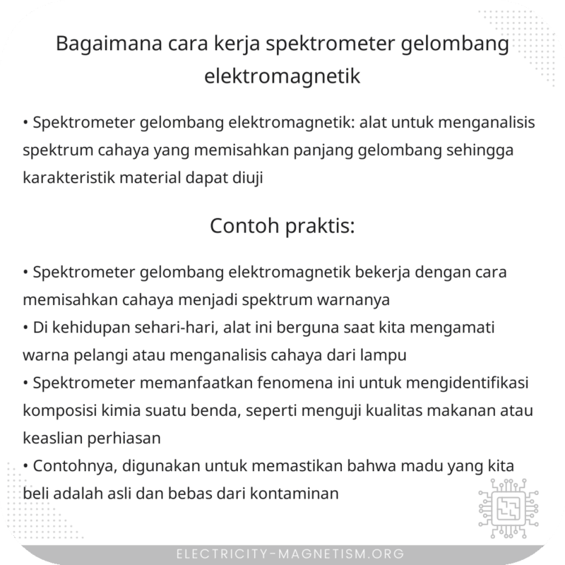 Bagaimana Cara Kerja Spektrometer Gelombang Elektromagnetik?