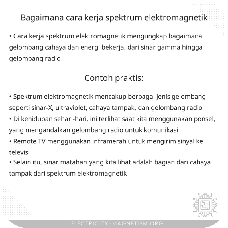 Bagaimana Cara Kerja Spektrum Elektromagnetik?