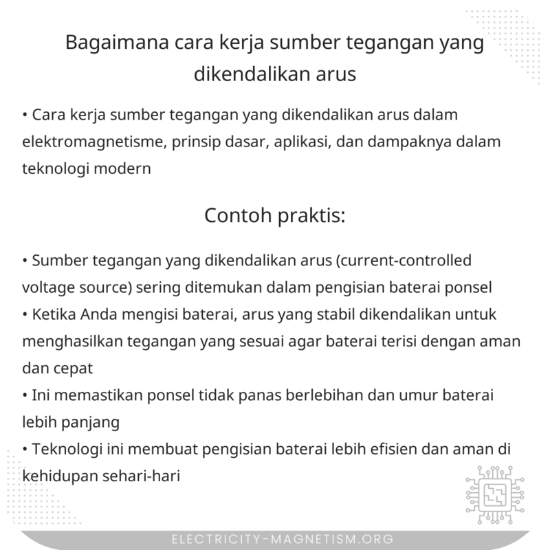 Bagaimana Cara Kerja Sumber Tegangan yang Dikendalikan Arus?