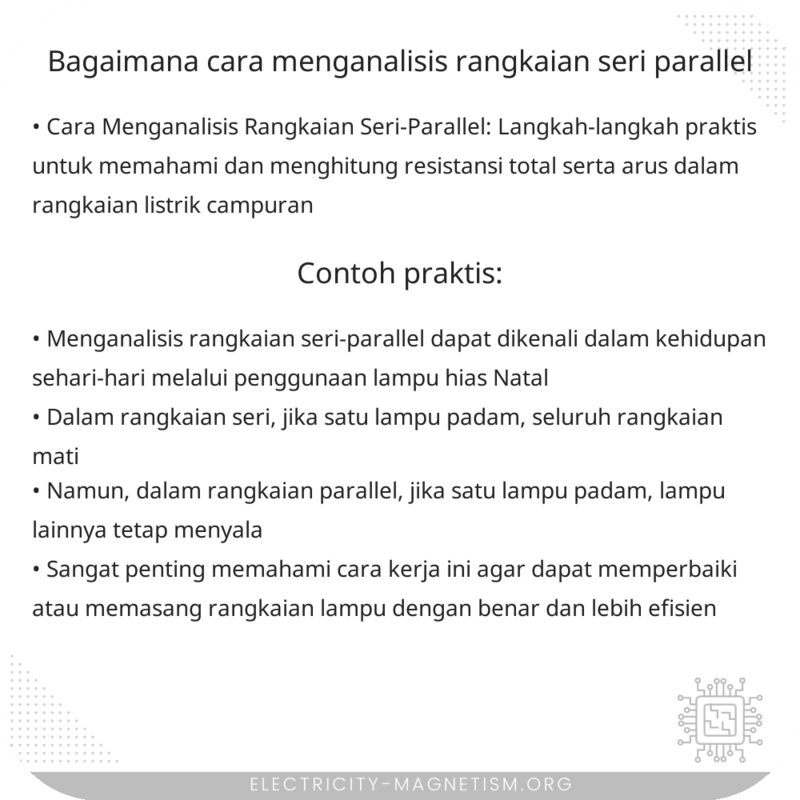 Bagaimana Cara Menganalisis Rangkaian Seri-Parallel?