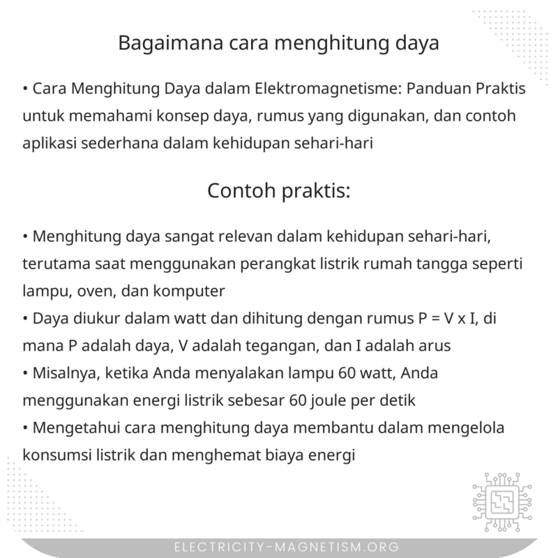 Bagaimana Cara Menghitung Daya?