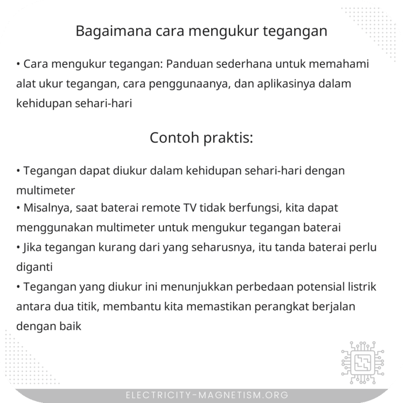 Bagaimana Cara Mengukur Tegangan?