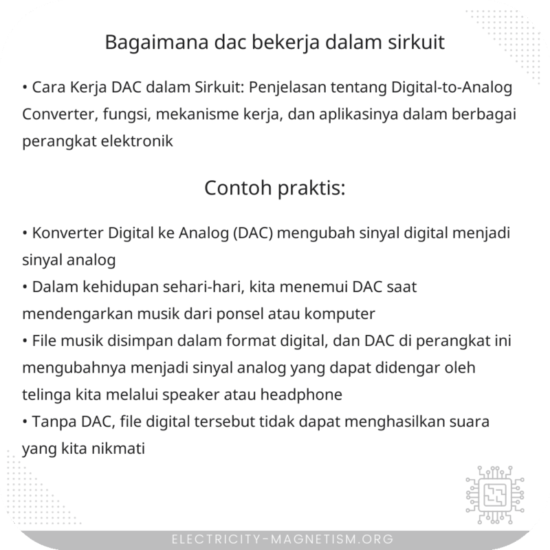 Bagaimana DAC Bekerja dalam Sirkuit?
