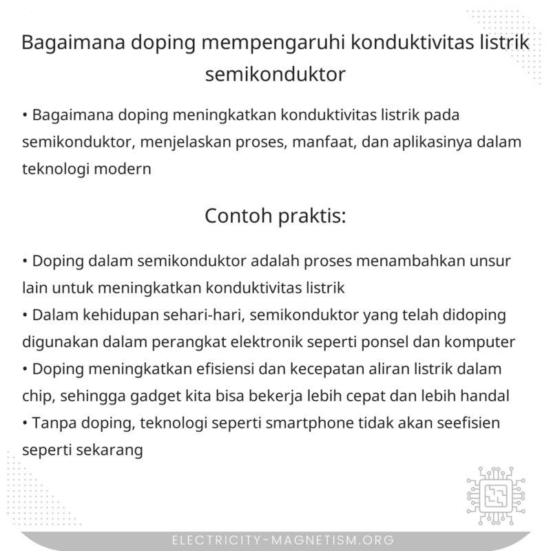 Bagaimana Doping Mempengaruhi Konduktivitas Listrik Semikonduktor?