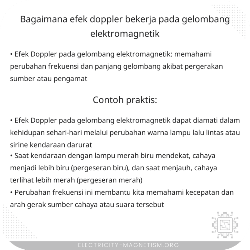 Bagaimana Efek Doppler Bekerja pada Gelombang Elektromagnetik?