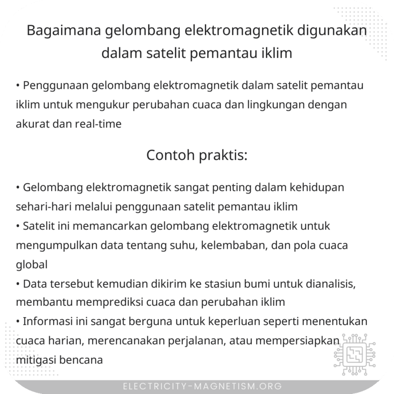Bagaimana Gelombang Elektromagnetik Digunakan dalam Satelit Pemantau Iklim?
