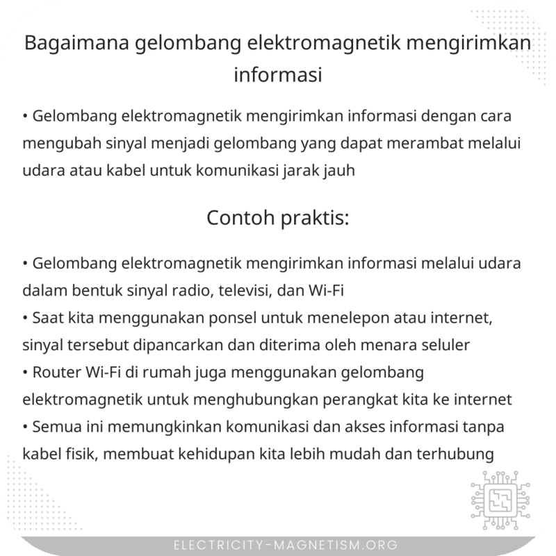 Bagaimana gelombang elektromagnetik mengirimkan informasi?