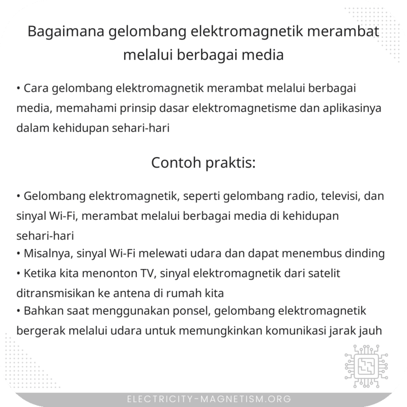 Bagaimana Gelombang Elektromagnetik Merambat Melalui Berbagai Media?