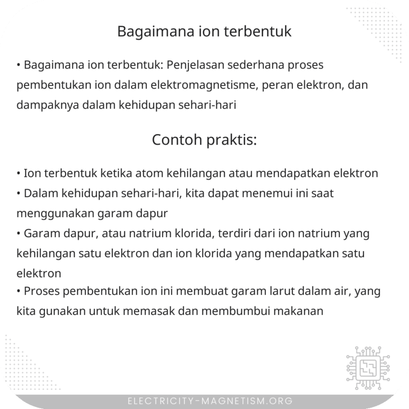 Bagaimana Ion Terbentuk?