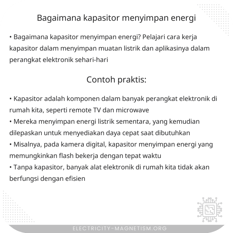 Bagaimana Kapasitor Menyimpan Energi?