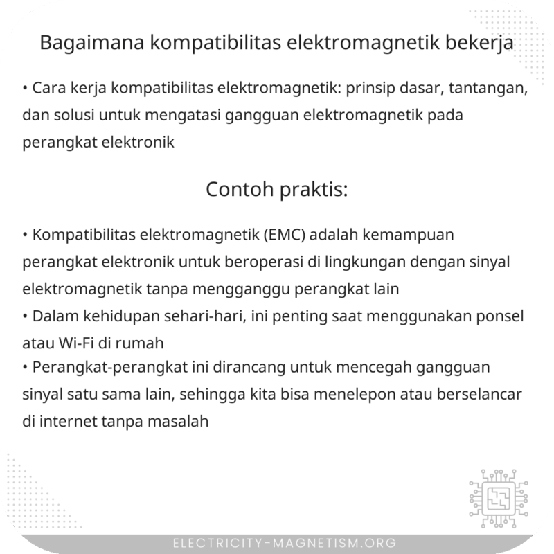 Bagaimana Kompatibilitas Elektromagnetik Bekerja?