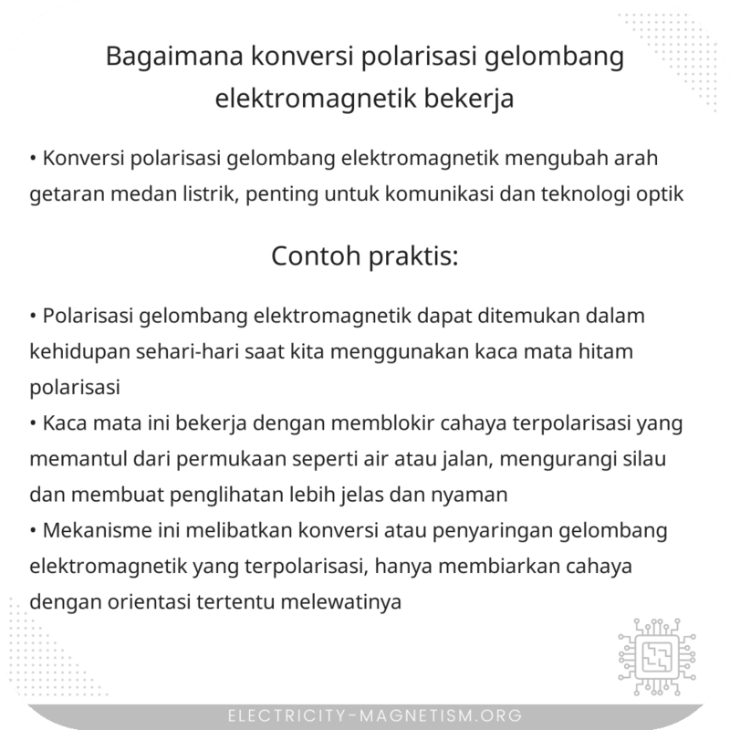 Bagaimana Konversi Polarisasi Gelombang Elektromagnetik Bekerja?