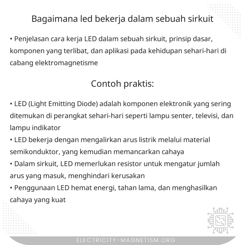 Bagaimana LED Bekerja dalam Sebuah Sirkuit?