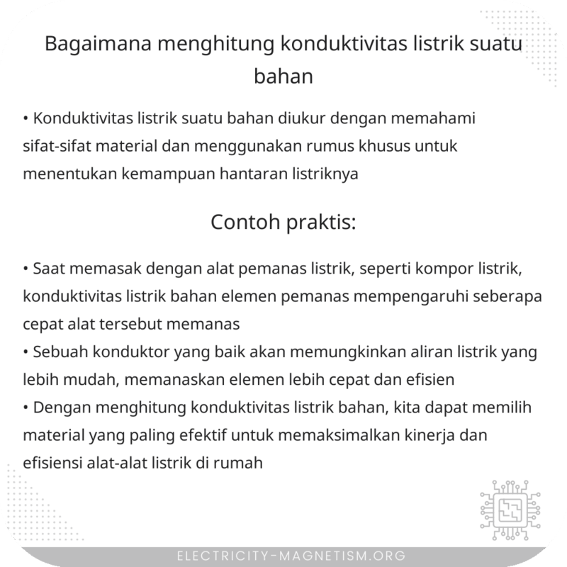 Bagaimana Menghitung Konduktivitas Listrik Suatu Bahan?