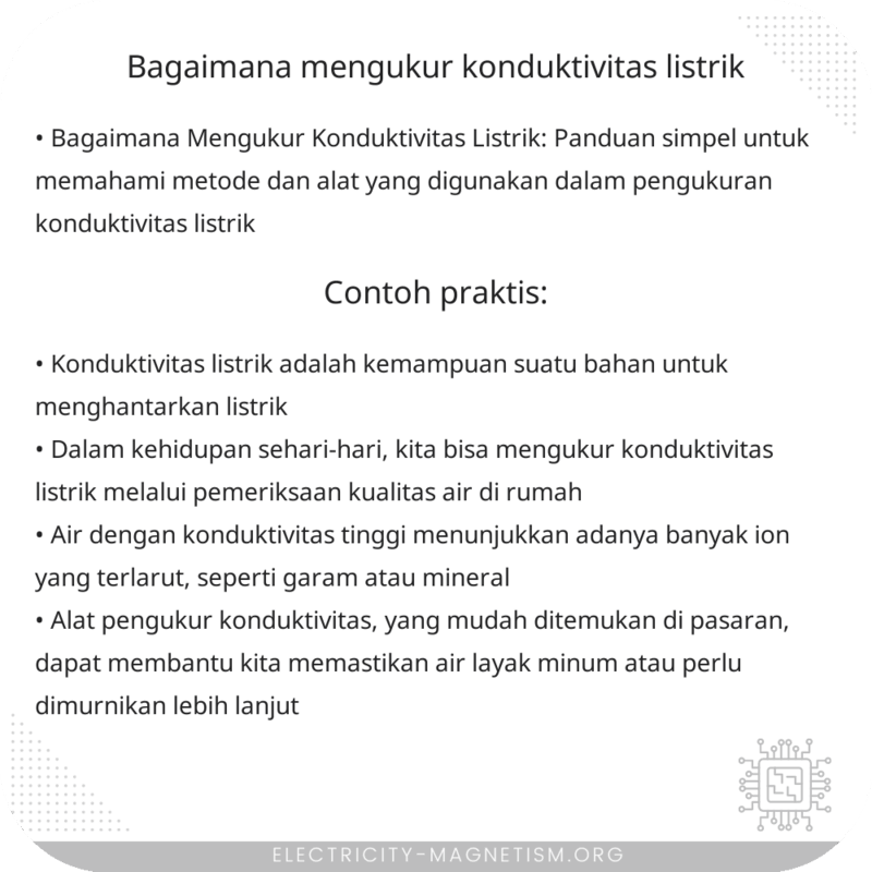 Bagaimana Mengukur Konduktivitas Listrik?