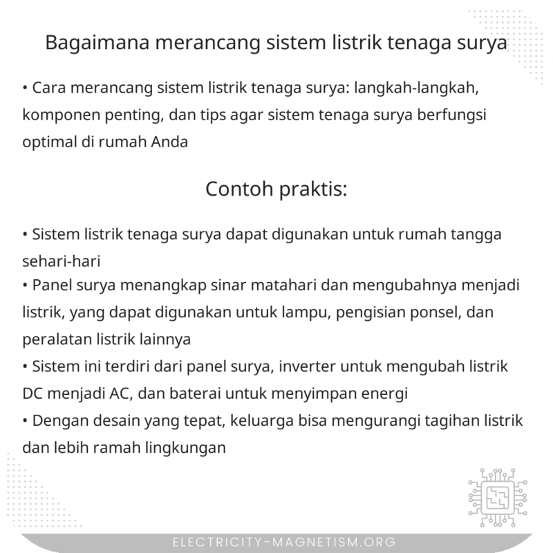 Bagaimana Merancang Sistem Listrik Tenaga Surya?
