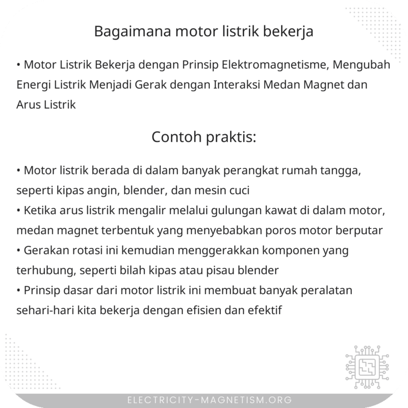 Bagaimana Motor Listrik Bekerja?
