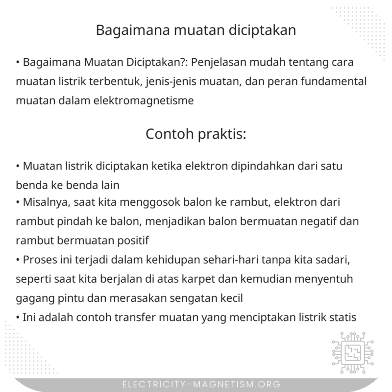 Bagaimana Muatan Diciptakan?