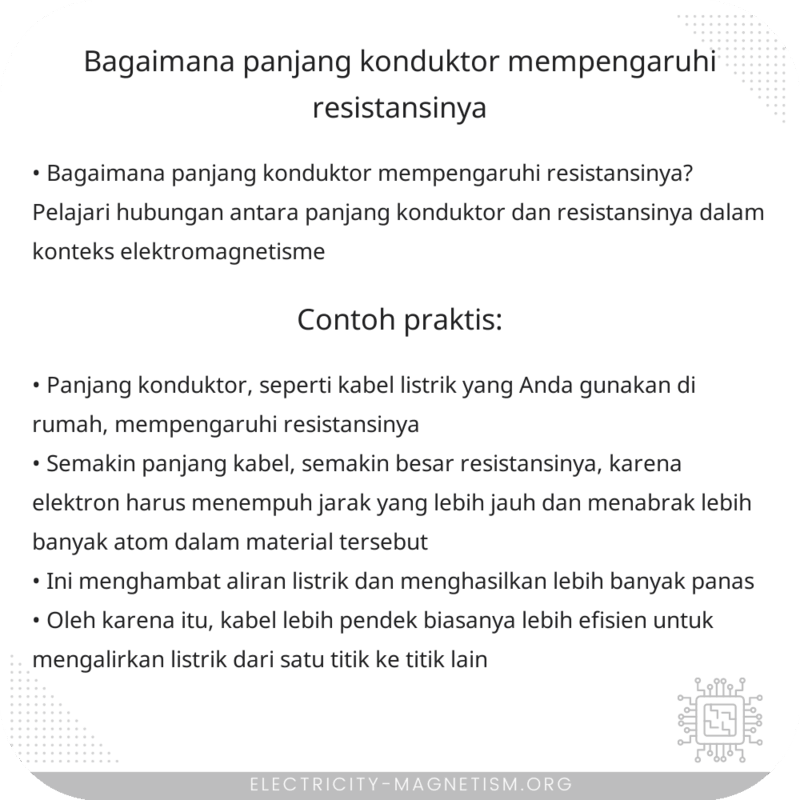 Bagaimana Panjang Konduktor Mempengaruhi Resistansinya?