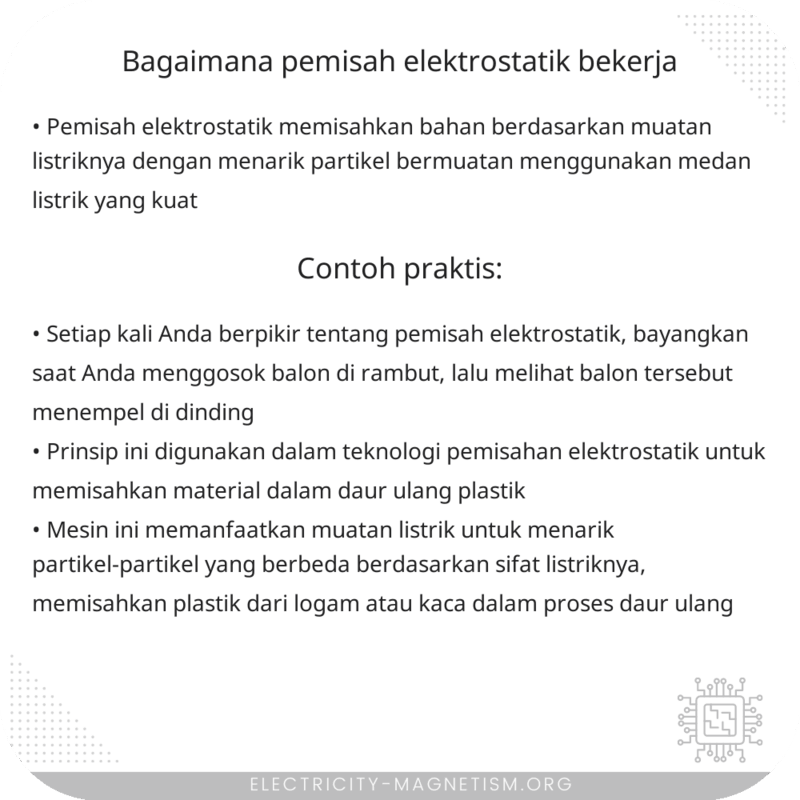 Bagaimana Pemisah Elektrostatik Bekerja?