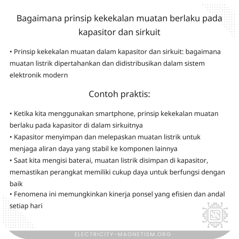 Bagaimana Prinsip Kekekalan Muatan Berlaku pada Kapasitor dan Sirkuit