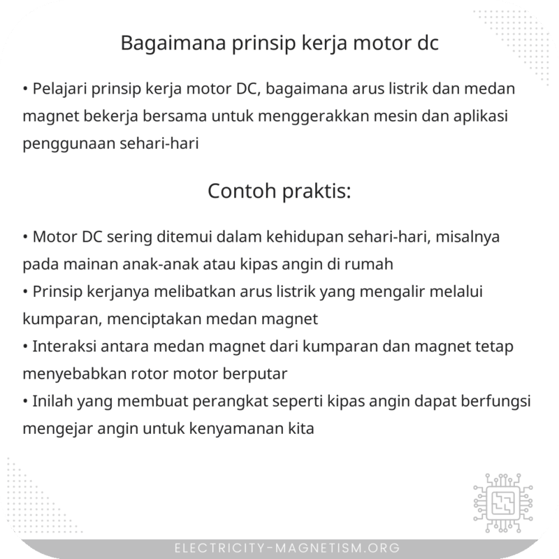 Bagaimana Prinsip Kerja Motor DC?