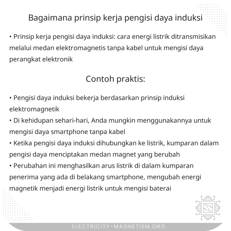Bagaimana Prinsip Kerja Pengisi Daya Induksi?