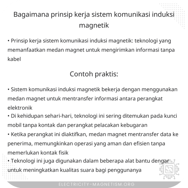 Bagaimana Prinsip Kerja Sistem Komunikasi Induksi Magnetik?