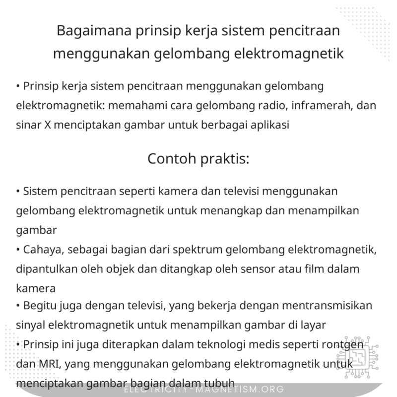 Bagaimana Prinsip Kerja Sistem Pencitraan Menggunakan Gelombang Elektromagnetik?