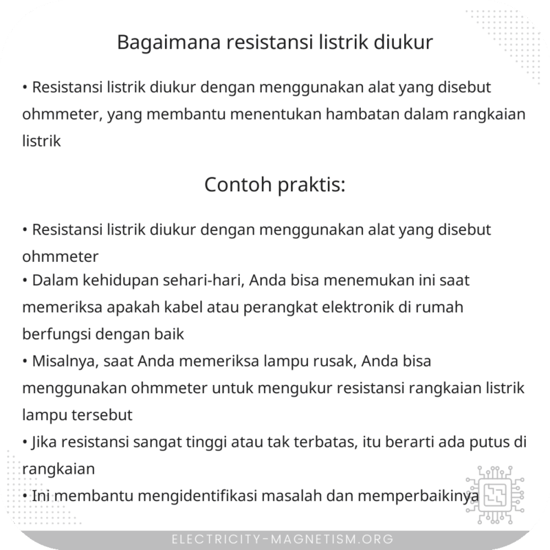 Bagaimana Resistansi Listrik Diukur?