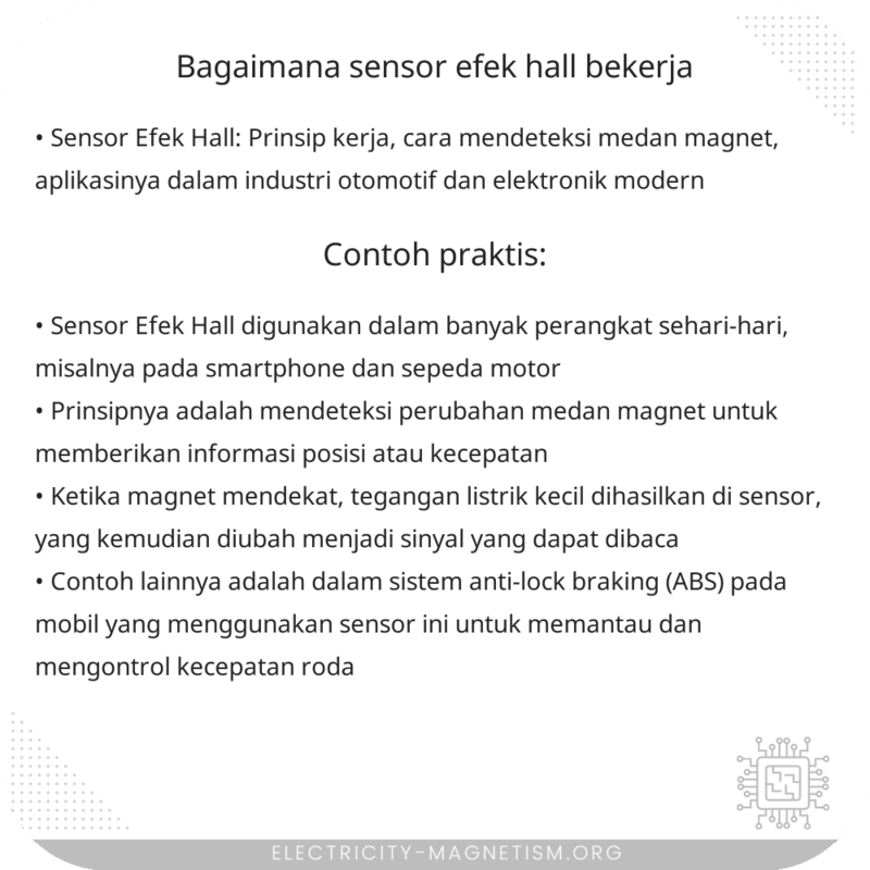 Bagaimana Sensor Efek Hall Bekerja?