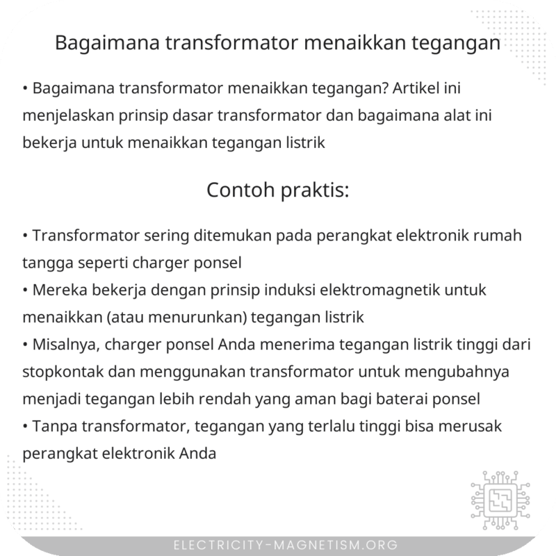 Bagaimana Transformator Menaikkan Tegangan?