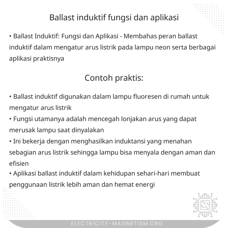 Ballast Induktif | Fungsi dan Aplikasi