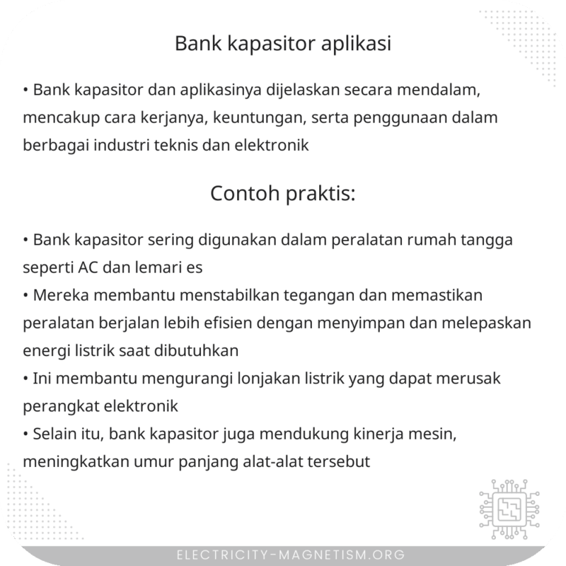 Bank Kapasitor | Aplikasi