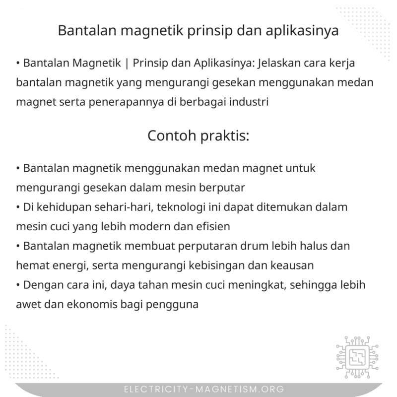 Bantalan Magnetik | Prinsip dan Aplikasinya