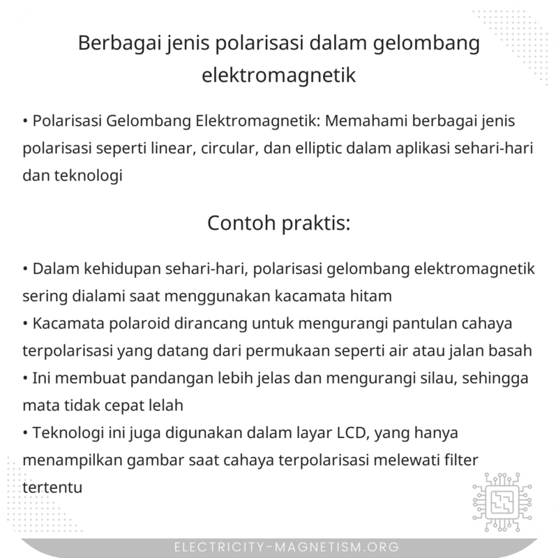 Berbagai Jenis Polarisasi dalam Gelombang Elektromagnetik