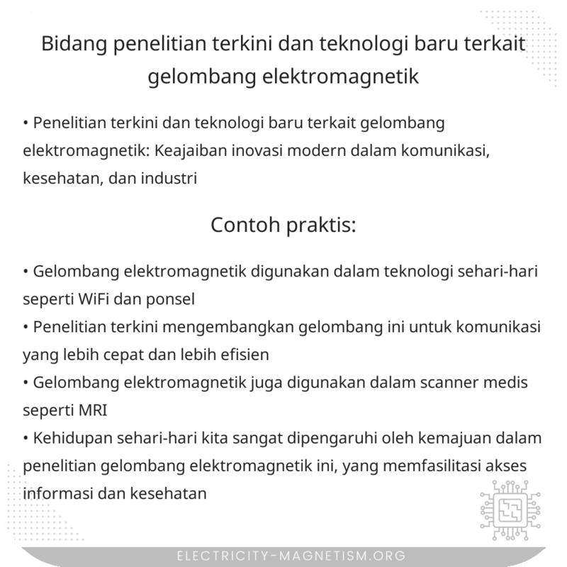 Bidang Penelitian Terkini dan Teknologi Baru Terkait Gelombang Elektromagnetik